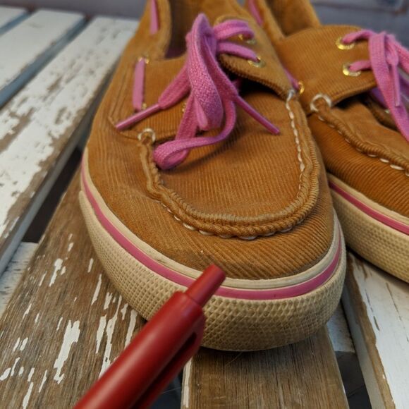 Sperry top-sider sider corduroy pink loafers boats - Picture 8 of 8